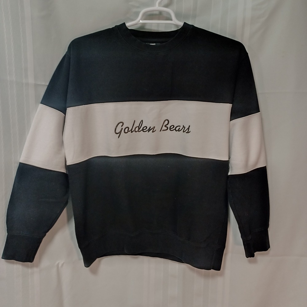 Fan Cloth Golden Bears Sweatshirt Mens Large Black‎ White Colorblock Crew Neck